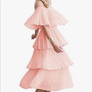 Off the shoulder ruffle maxi dress